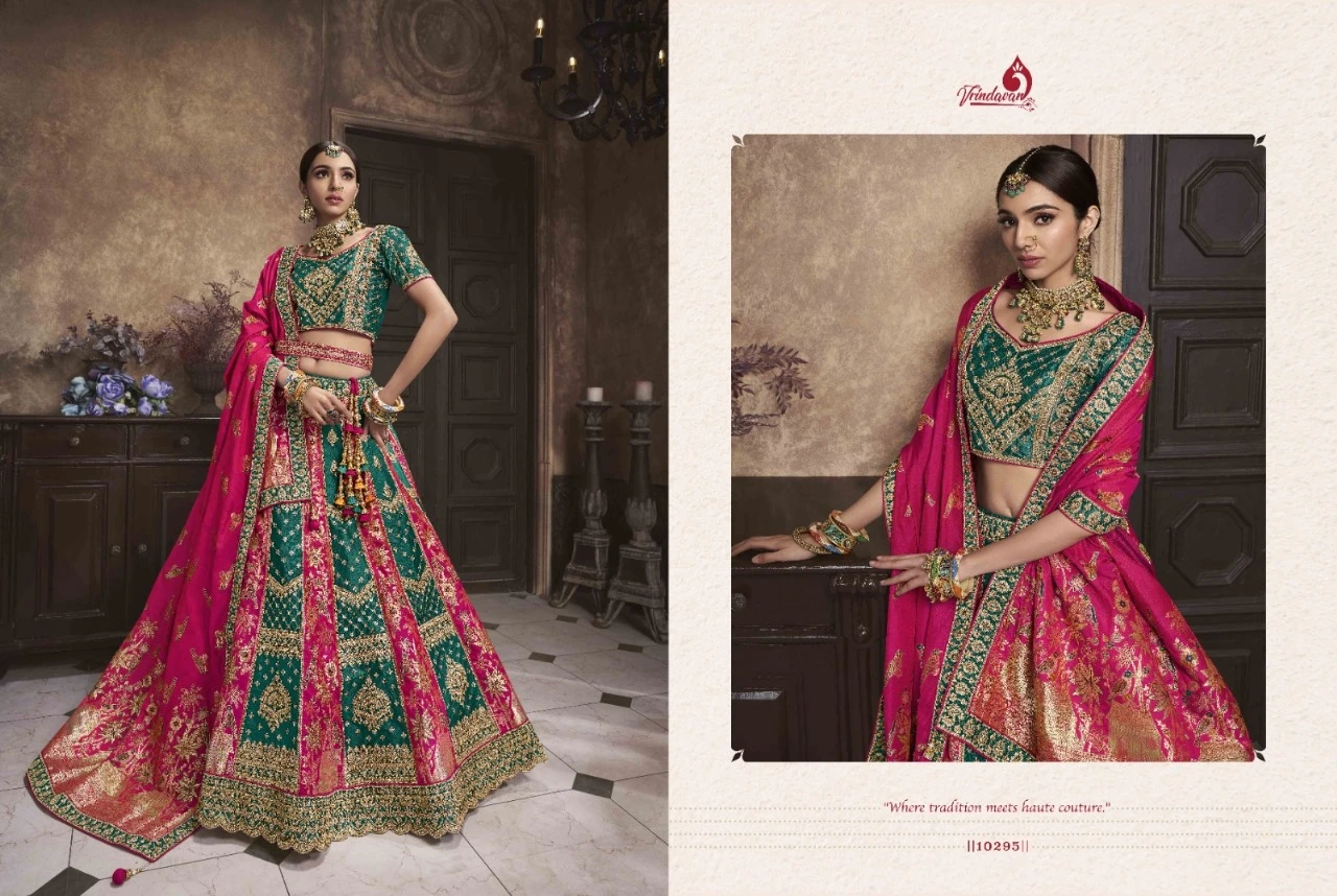 Royal Vrindavan Vol-49 Banarasi Silk Wholesale Lehenga Catalog — Wholesale Lehenga, MPA wholesale from Surat - Gallery Image 5